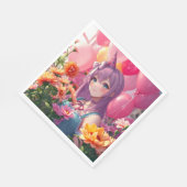 アニメをテーマにした誕生日 スタンダードランチョンナプキン (角)