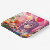 アニメをテーマにした誕生日 ペーパープレート (傾斜あり)