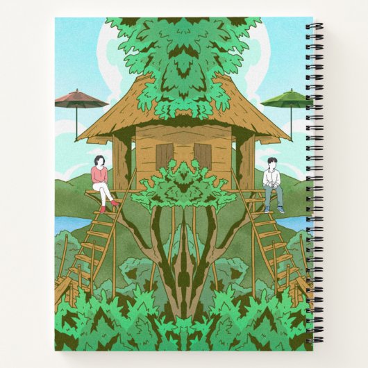 アニメをテーマにした ノートブック (裏面)