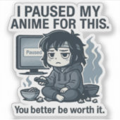 アニメを一時停止した件 シール (正面)