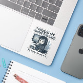 アニメを一時停止した件 シール (ノートパソコンとiPhone)