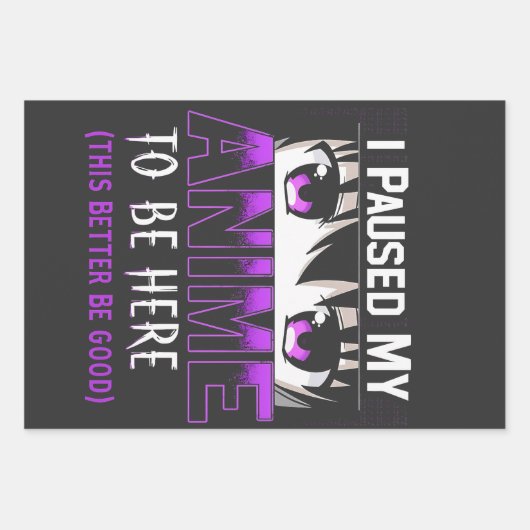 アニメを中断して良い場所に来た ラッピングペーパーシート (正面)