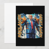 アニメを再び偉大に - メカトランプ 招待状 (正面/裏面)