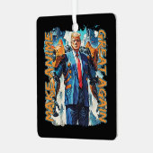 アニメを再素晴らし生する – Mecha Trump メタルオーナメント (正面左)