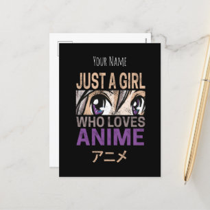 アニメを愛する女の子だけのヴィンテージマンガかわいい シーズンポストカード