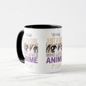 アニメを愛する女の子だけのヴィンテージマンガかわいい マグカップ (正面左)