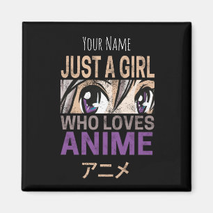 アニメを愛する女の子だけのヴィンテージマンガかわいい マグネット