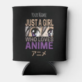 アニメを愛する女の子だけのヴィンテージマンガかわいい 缶クーラー (正面)