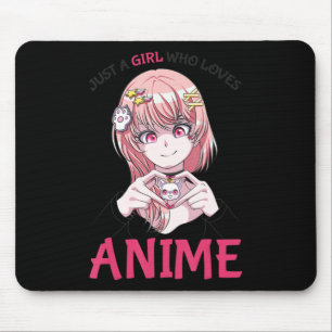 アニメを愛する女の子物十代ギ マウスパッド