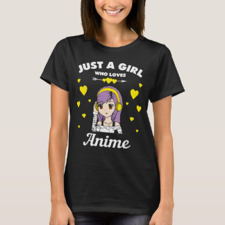 アニメを愛する少女に贈るかわいい Tシャツ