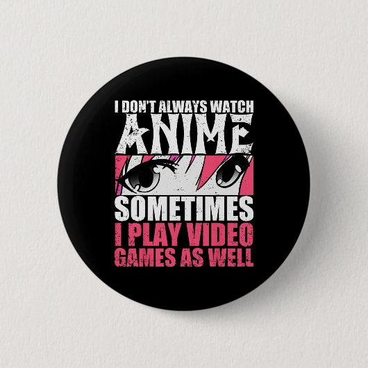 アニメを時々ビデオゲームで見遊ることは限らない 缶バッジ (正面)
