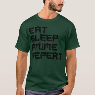 アニメを見て食べ寝アニメb tシャツ