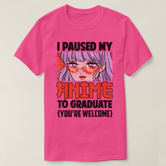 アニメを2022年の大学院クラスに一時停おもしろい止  Tシャツ (デザイン正面)