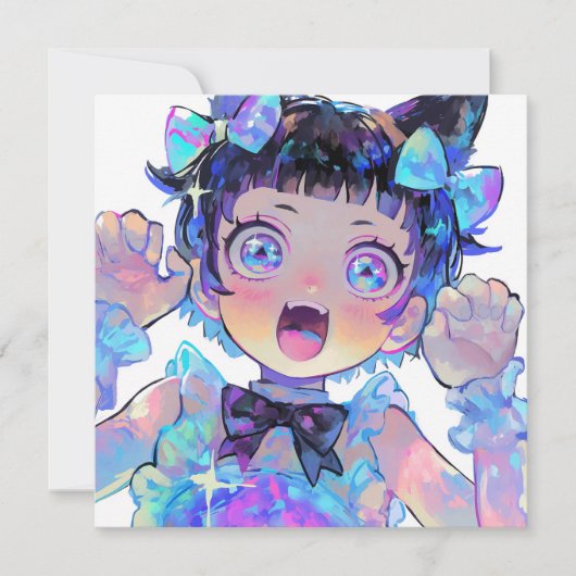 アニメアイドルパーティーお祝い 招待状 (正面)