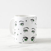 アニメアイパターンデザイン コーヒーマグカップ (正面左)