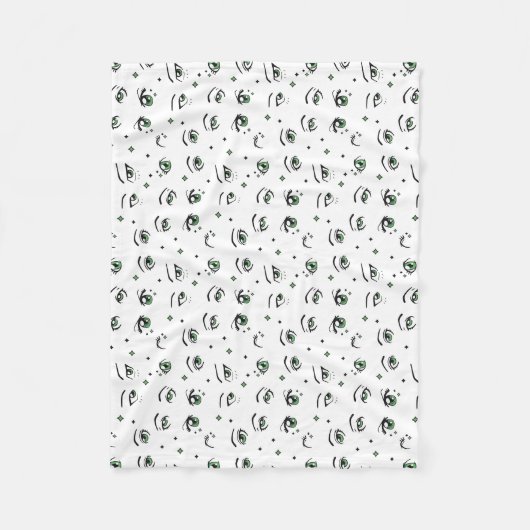 アニメアイパターンデザイン フリースブランケット (正面)