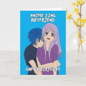 アニメアメージング彼氏誕生日カード カード (黄色い花)