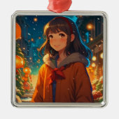 アニメイジングのクリスマスアニメパン メタルオーナメント (正面)