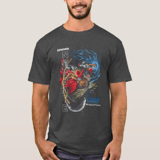 アニメイラスト 白ひげ 落書き風 楽しい Tシャツ