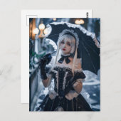 アニメインスパイアゴシックかわいいメイド ポストカード (正面/裏面)