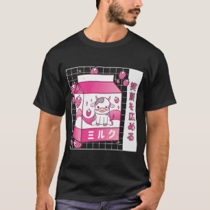 アニメイ日本のチゴミルクカートンカワイトウ Tシャツ