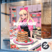 アニメウィンドウの固定 ウィンドウサイン (カフェ窓)