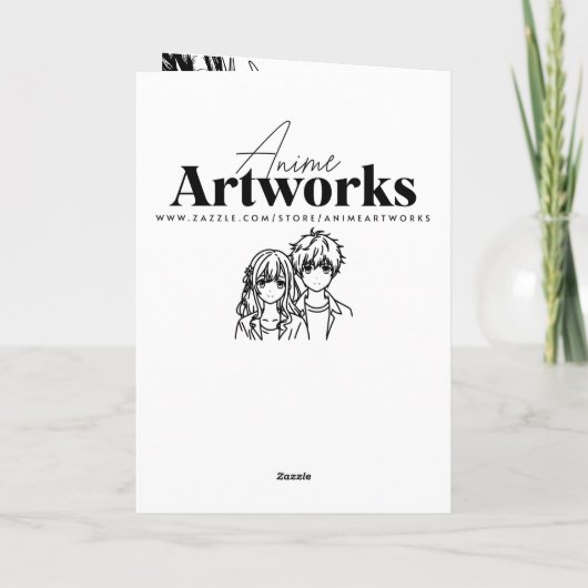 アニメウォリアー&ドラゴンガール誕生日 カード (裏面)