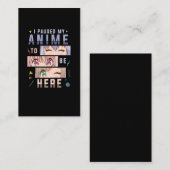 アニメウオッチン日本のグガールアニメ愛好家 名刺 (正面/裏面)