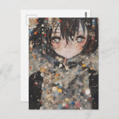 アニメウーマンコラージュ ポストカード (正面/裏面)