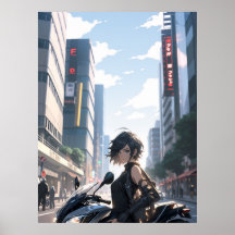 アニメウーマンサイクリングダウンタウン – 超背