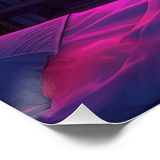 アニメエステティックベッドルームナイトビューネオンサンセット ポスター (コーナー)