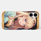 アニメエレガントスタイル金髪のポートレート Case-Mate iPhoneケース (裏面 (横))