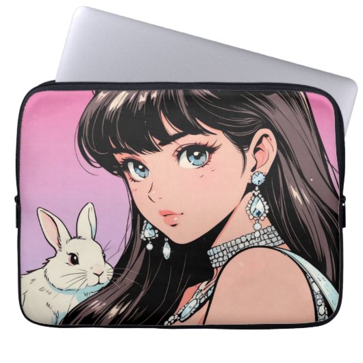 アニメエレクトロニクスバッグ ラップトップスリーブ (正面)