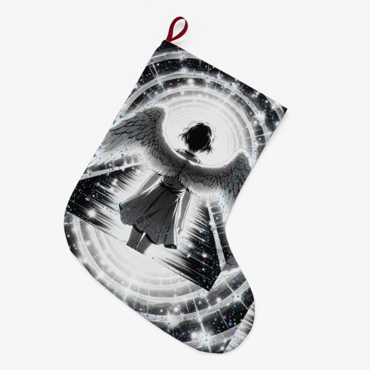 アニメエンジェルストッキングSTYLEDBYTRREAL ラージクリスマスストッキング (正面 (吊り時))