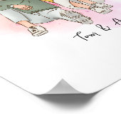 アニメカスタムのバレンタインのカップルのための贈り物 ポスター (角)