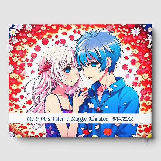 アニメカップルが私たちのテーマ結婚を決めた ゲストブック (裏面)