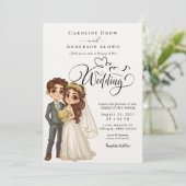 アニメカップルの結婚式 招待状 (スタンド正面)