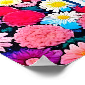 アニメカップル花パーソナライズされた ポスター (角)