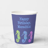 アニメカラフルのシーショーズパーソナライズされた魚 紙コップ (裏面)