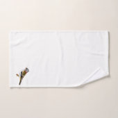 アニメカラフルの黄色と茶色のスズメ バスタオルセット (ハンドタオル)