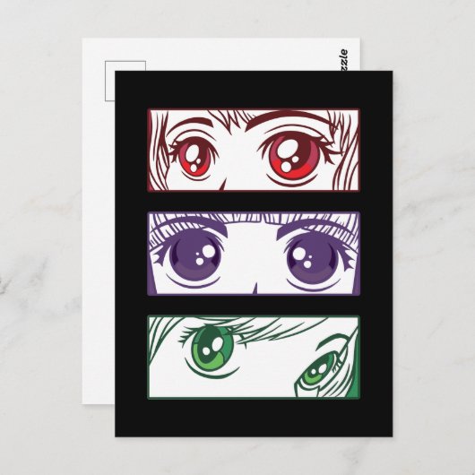 アニメカラフルガールアイズキュートおたくガールズ ポストカード (正面/裏面)