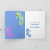 アニメカラフルシーホースフィッシュ誕生日 カード (内部)