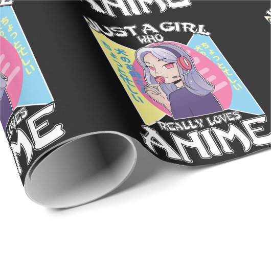 アニメガールおたく10代の日本のマンガ漫画ファン ラッピングペーパー (ロールコーナー)
