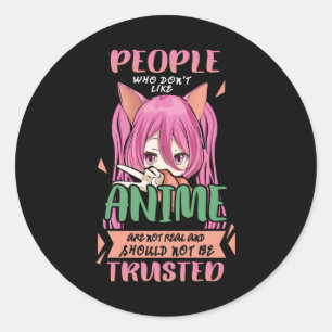 アニメガールおもしろいことわざオタクマンガ ラウンドシール