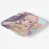 アニメガールお洒落誕生日 ペーパープレート (傾斜あり)