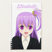 アニメガールかわいいズカワイトピンクネーム2022 プランナー手帳 (正面)