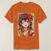 アニメガールかわいいワイフエステテ日本のィックオタクT Tシャツ (デザイン正面)