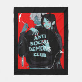 アニメガールかわいいワイフガールエステ日本のティック フリースブランケット (正面)