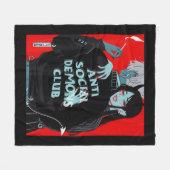 アニメガールかわいいワイフガールエステ日本のティック フリースブランケット (正面(横))