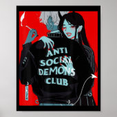 アニメガールかわいいワイフガールエステ日本のティック ポスター (正面)